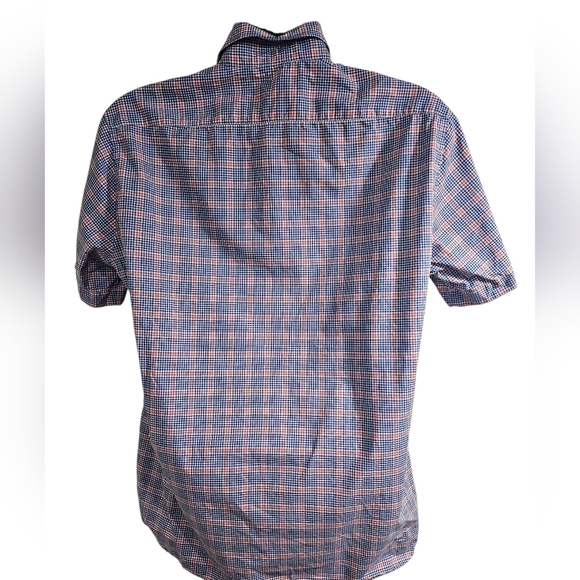 Hugo Boss Large Lightweight Short Sleeve Plaid Button Up Shirt - Picture 2 of 7